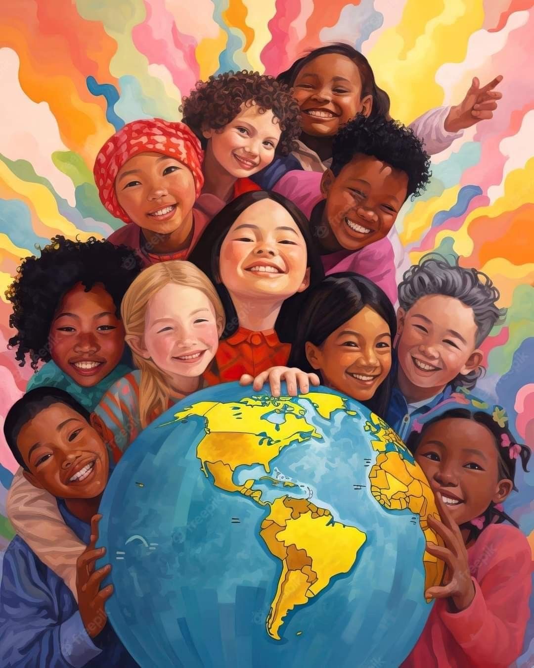 Children in a safe learning environment